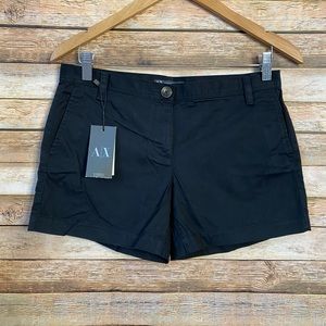 Armani Exchange| New Cotton Shorts| Black| Size 2